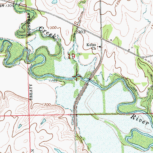 Topographic Map of Lairds Creek, KS