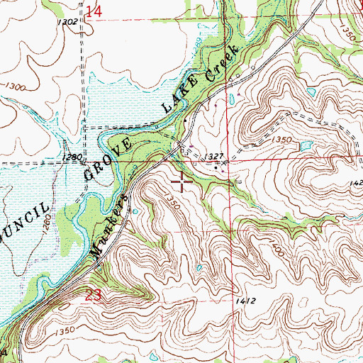 Topographic Map of Township 2, KS