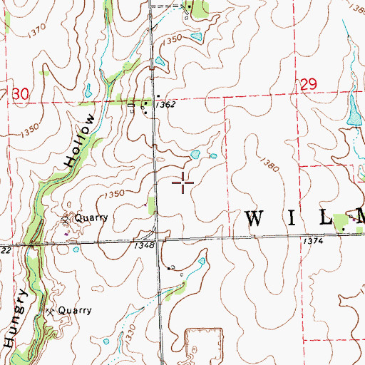 Topographic Map of Township of Wilmington, KS