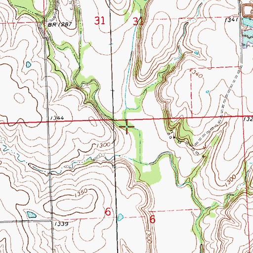Topographic Map of Hungry Hollow, KS