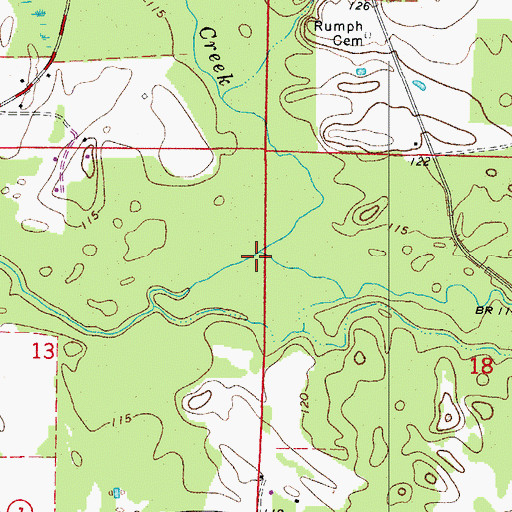 Topographic Map of Chapel Creek, AR