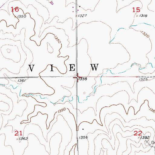 Topographic Map of Township of Smoky View, KS