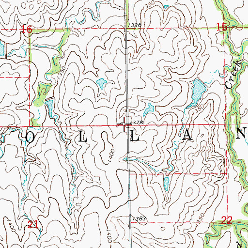 Topographic Map of Township of Holland, KS