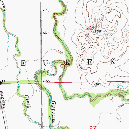 Topographic Map of McAllister Creek, KS