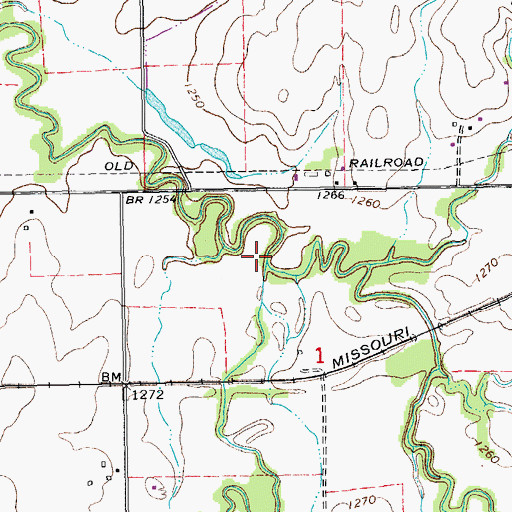 Topographic Map of West Turkey Creek, KS