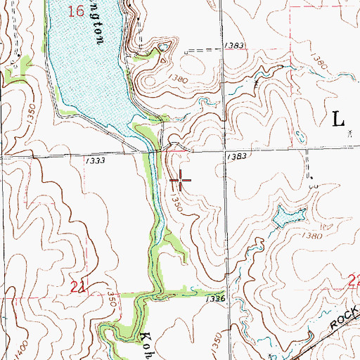 Topographic Map of Township of Lyon, KS
