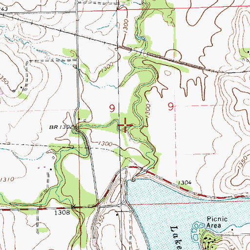 Topographic Map of Kohls Creek, KS