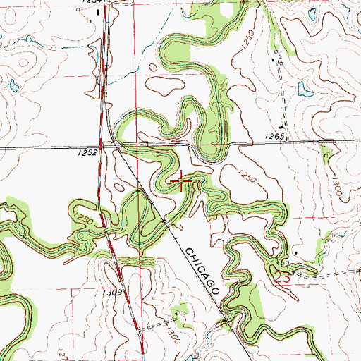 Topographic Map of Lime Creek, KS