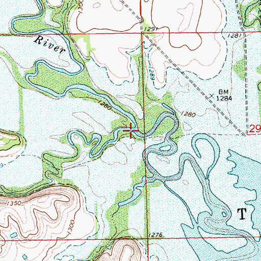 Topographic Map of Gilmore Creek, KS