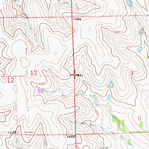 Topographic Map of Township of Agnes City, KS