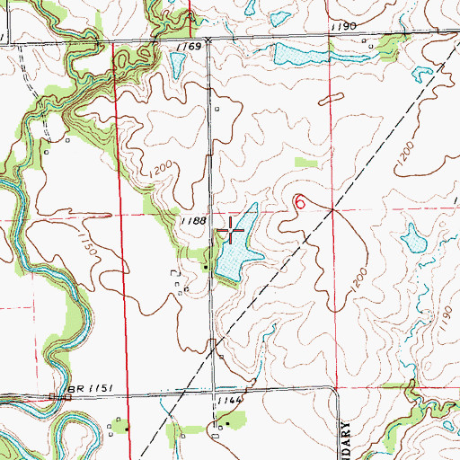 Topographic Map of Township of Waterloo, KS