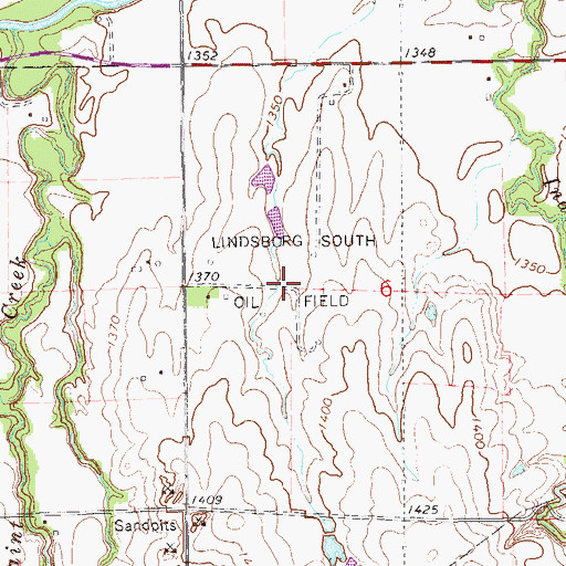 Topographic Map of Lindsborg South Oil Field, KS