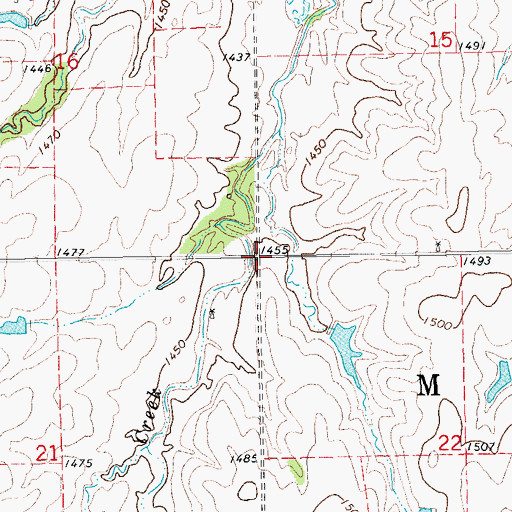 Topographic Map of Township of Moore, KS