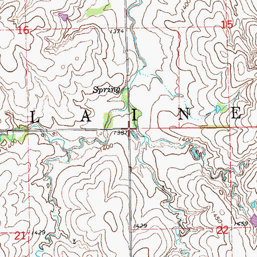 Topographic Map of Township of Blaine, KS
