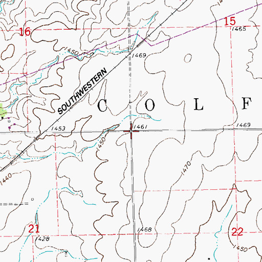Topographic Map of Township of Colfax, KS