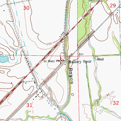 Topographic Map of Chatfield School, AR