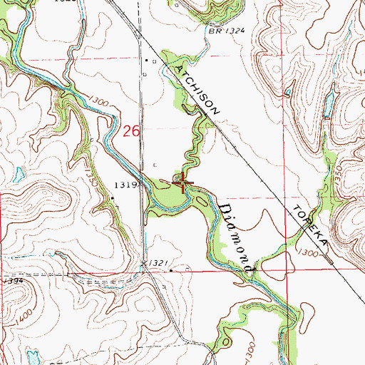 Topographic Map of Silver Creek, KS