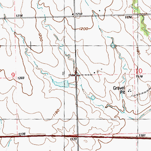 Topographic Map of Township of Toledo, KS