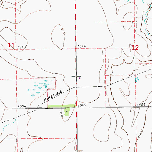 Topographic Map of Center View School, KS