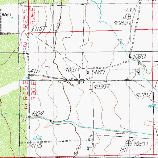 Topographic Map of Four Bars Ranch, AZ