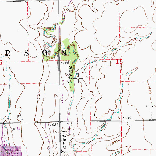 Topographic Map of Township of McPherson, KS