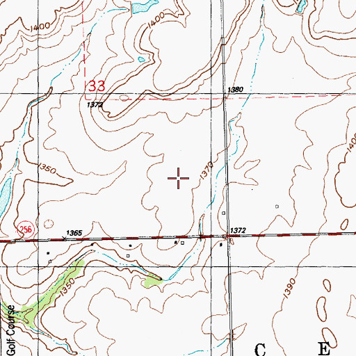 Topographic Map of Township of Centre, KS