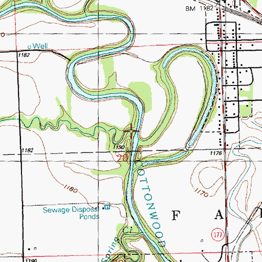 Topographic Map of Prather Creek, KS