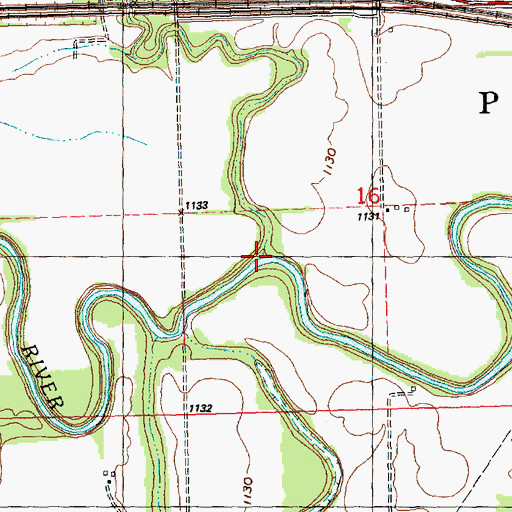 Topographic Map of Beaver Creek, KS