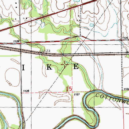 Topographic Map of Linck Creek, KS