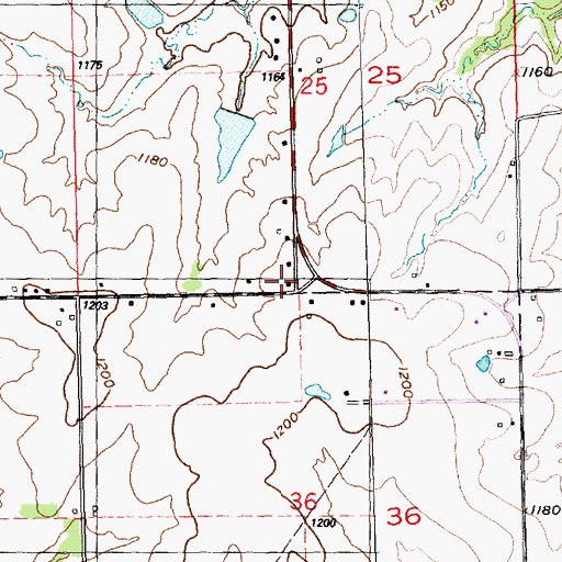 Topographic Map of Ruggles School (historical), KS