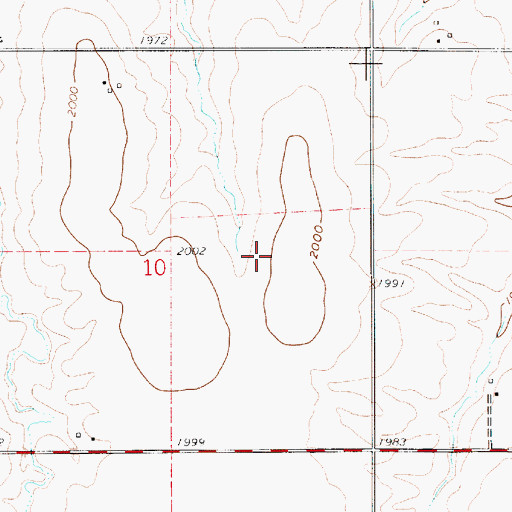 Topographic Map of Rockville Cemetery, KS