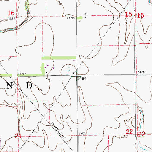 Topographic Map of Township of Groveland, KS