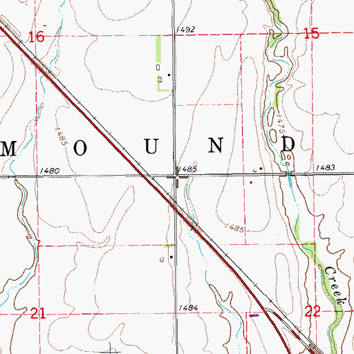 Topographic Map of Township of Mound, KS