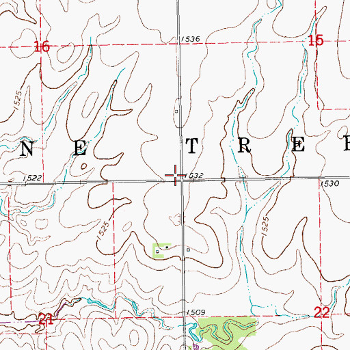 Topographic Map of Township of Lone Tree, KS