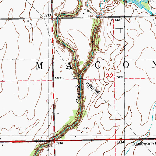 Topographic Map of Middle Emma Creek, KS