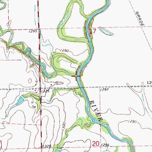 Topographic Map of Spring Branch, KS
