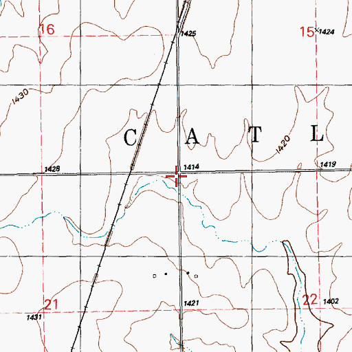 Topographic Map of Township of Catlin, KS