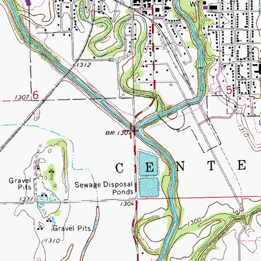 Topographic Map of Mud Creek, KS