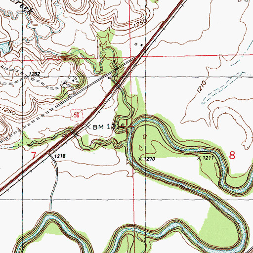 Topographic Map of Gould Creek, KS