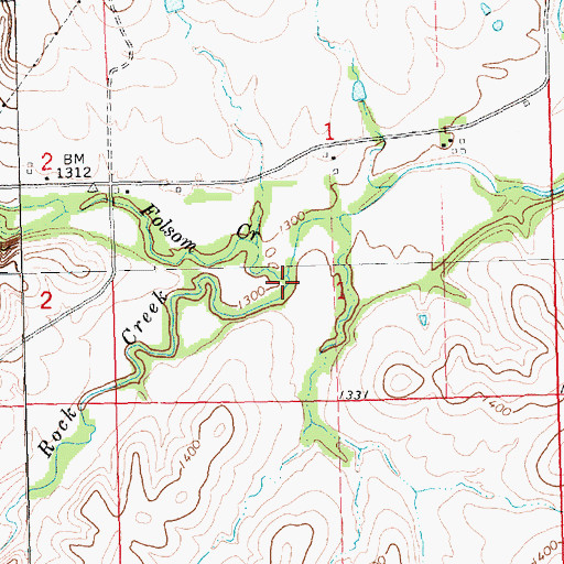 Topographic Map of Folsom Creek, KS