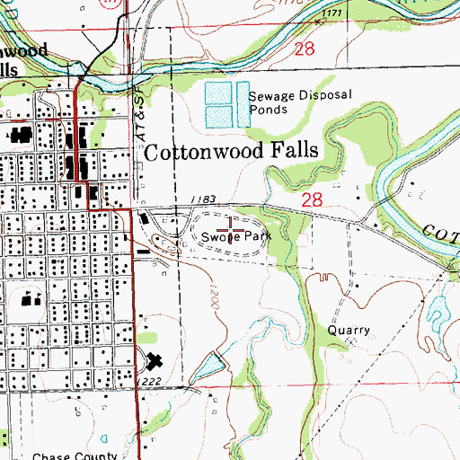 Topographic Map of Swope Park, KS