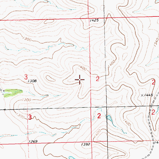 Topographic Map of Township of Bazaar, KS