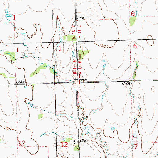 Topographic Map of Township of Center, KS