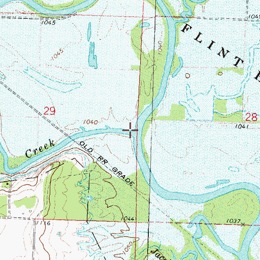 Topographic Map of Eagle Creek, KS