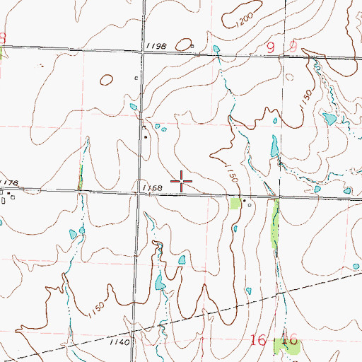 Topographic Map of Township of Pleasant, KS