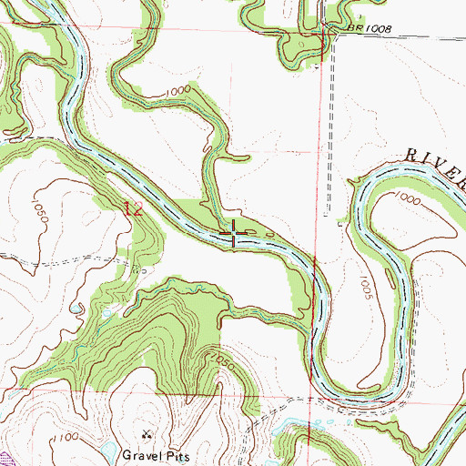 Topographic Map of Wolf Creek, KS