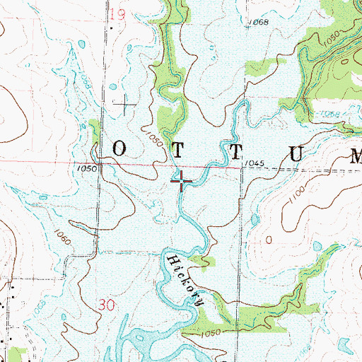 Topographic Map of East Hickory Creek, KS
