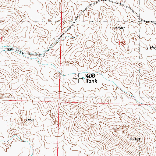 Topographic Map of Four Hundred Tank, AZ