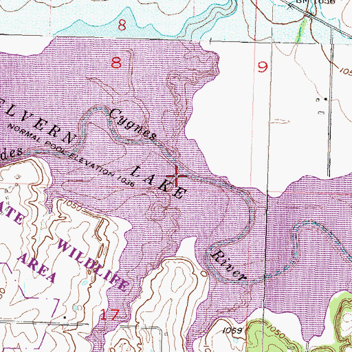 Topographic Map of Winnifred Creek, KS