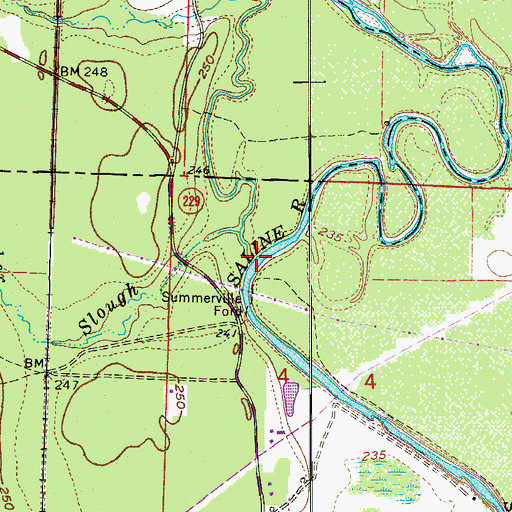 Topographic Map of Chinquapin Creek, AR